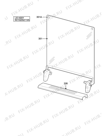 Взрыв-схема плиты (духовки) Electrolux DTC50GASS - Схема узла H10 Lid